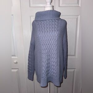 Haven Well Within Medium Eventide Cowlneck Braided Cable Knit Sweater 372146